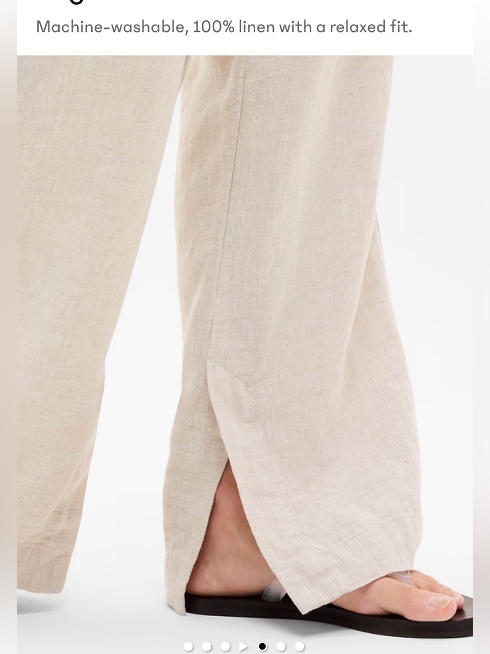 Athleta Retreat Linen High Rise Wide Leg pants 🚨fits like small size - Picture 4 of 17